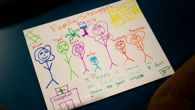 A drawing by a teen in the Los Angeles foster care system.