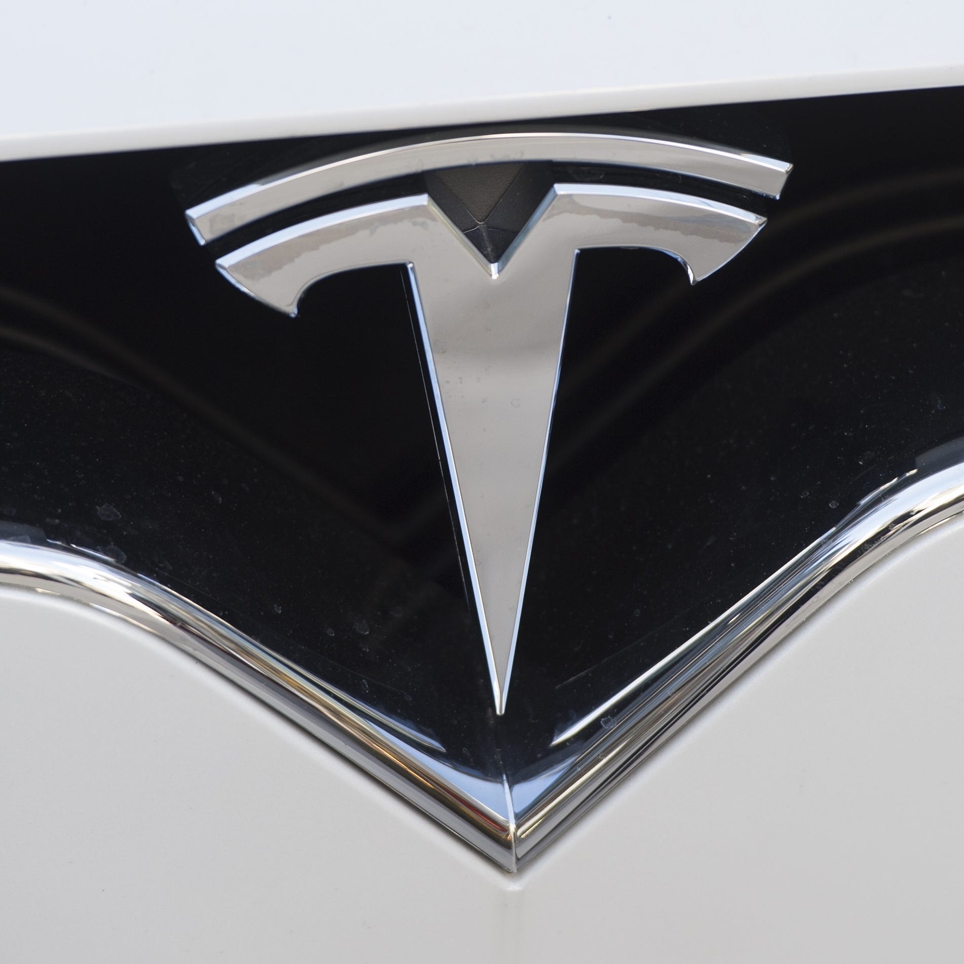 File photo taken in 2016 shows the logo of U.S. electric carmaker Tesla.