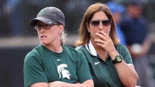 Michigan State assistant softball coaches Jessica Bograkos and head coach Jacquie Joseph are under fire from a former player who alleges they conspired to intentionally hit her during batting practice.