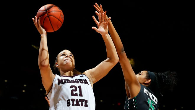 Missouri State's Aubrey Buckley, shown in a file photo, hit a season high in Friday night's game against Valparaiso.