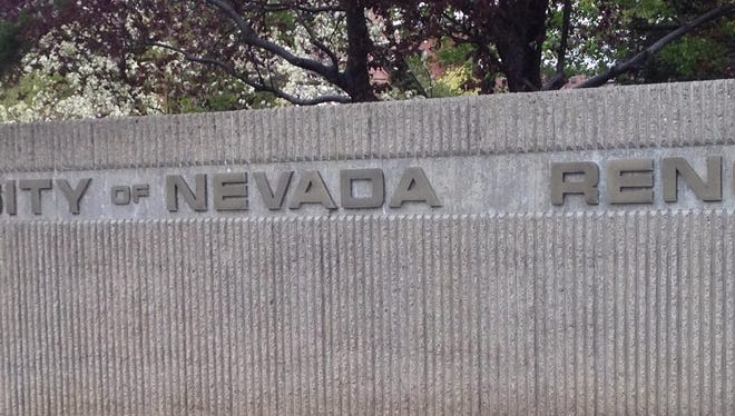 A sign for the University of Nevada, Reno