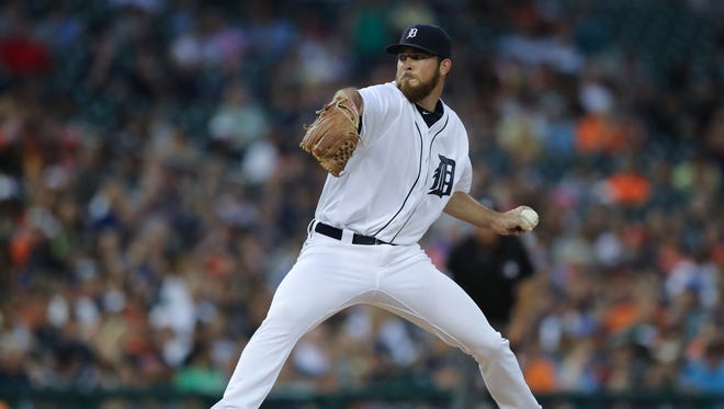 Tigers pitcher Kyle Ryan throws during the fifth inning of the Tigers' 5-1 win Wednesday, June 22, 2016  at Comerica Park.