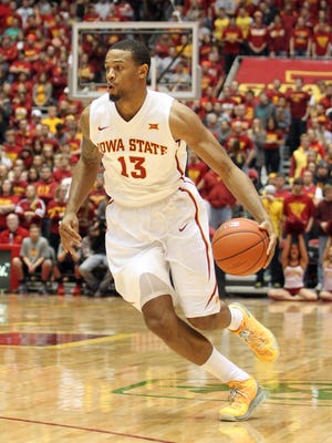 Iowa State Cyclones guard Bryce Dejean-Jones (13) sets up the offense against the Georgia State Panthers at James H. Hilton Coliseum.