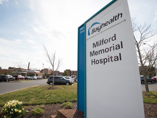 View of Milford Memorial Hospital.