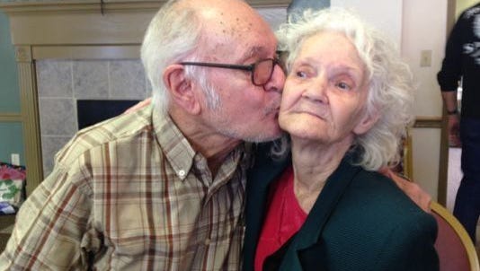 A son reunites with his birth mother after seven decades apart.
