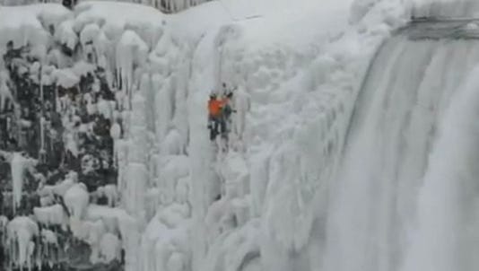 World-renowned Canadian ice climber Will Gadd was being filmed for Red Bull.