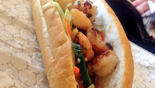 A ginger grilled banh mi sandwich is pictured from Do's Deli.