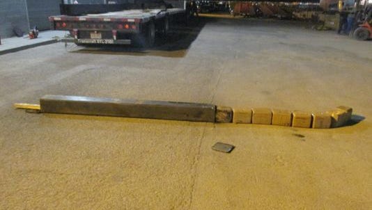 U.S. Customs and Border Protection officers working at the Santa Teresa Port of Entry seized more than 927 pound of marijuana hidden within metal pipes on a flatbed semi-trailer.