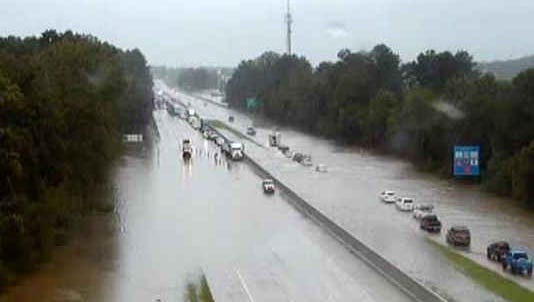 Motorists are stranded on Interstate 12 in South Louisiana.