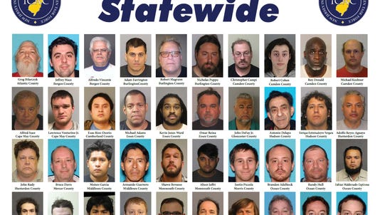 A statewide sweep resulted in 40 men facing child pornography charges.