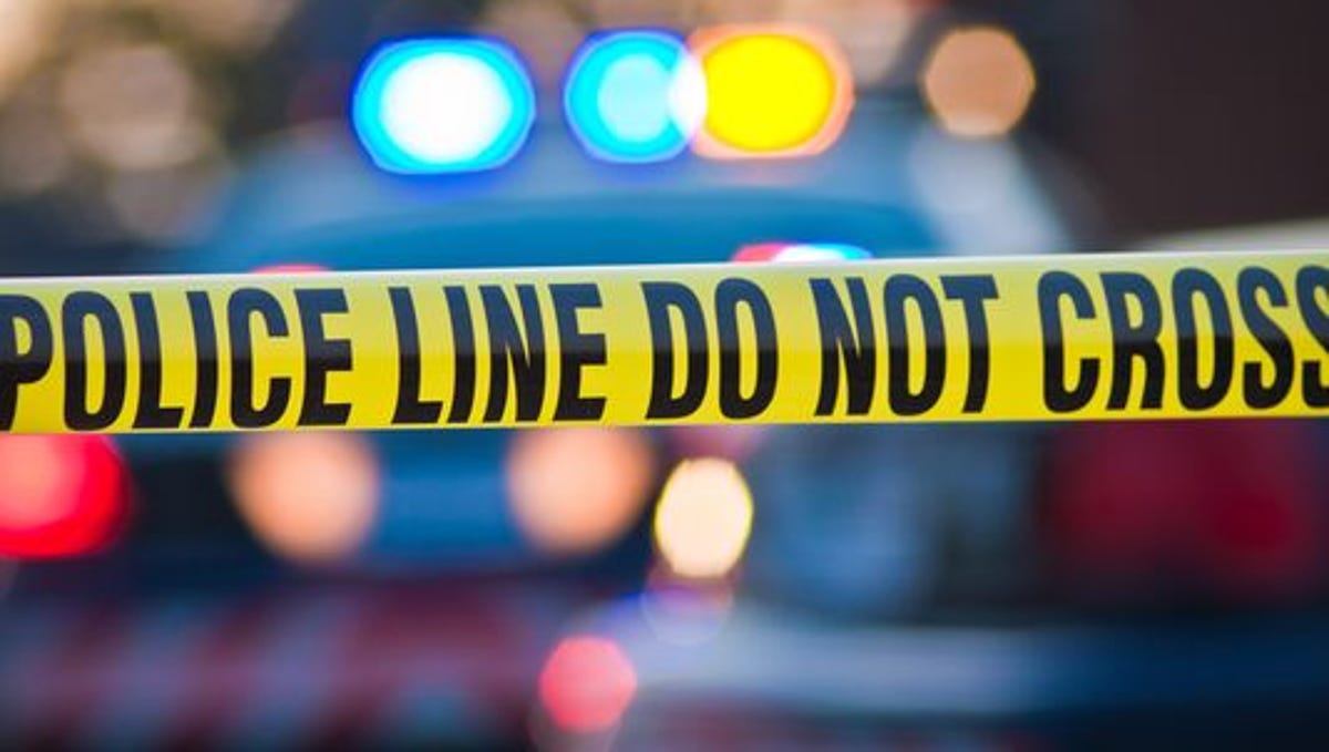 Crime  scene tape. Stock image.