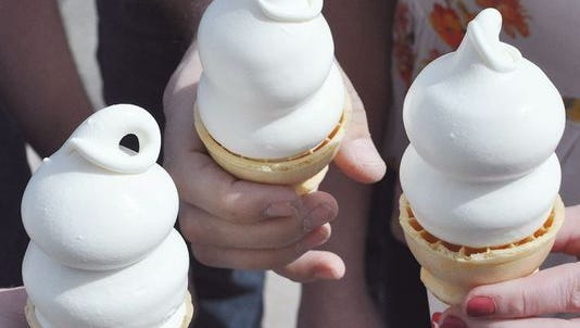 Small vanilla cones are free on Tuesday to mark the arrival of spring.