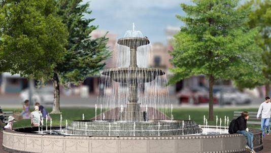 This is what the new Kellogg Park fountain could look like, but cost has stalled the project for now.
