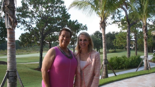 Friends in Pink President Cheryl Caldwell with Catherine Fasano