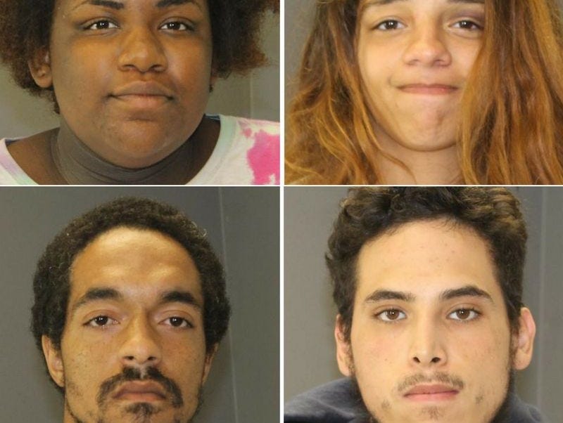 Clockwise from top left: Serenity Stephenson, Natausha Anderson, Vincent Ovalle and Dexter Benning.