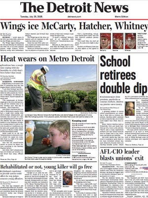 The front page for July 26, 2005.