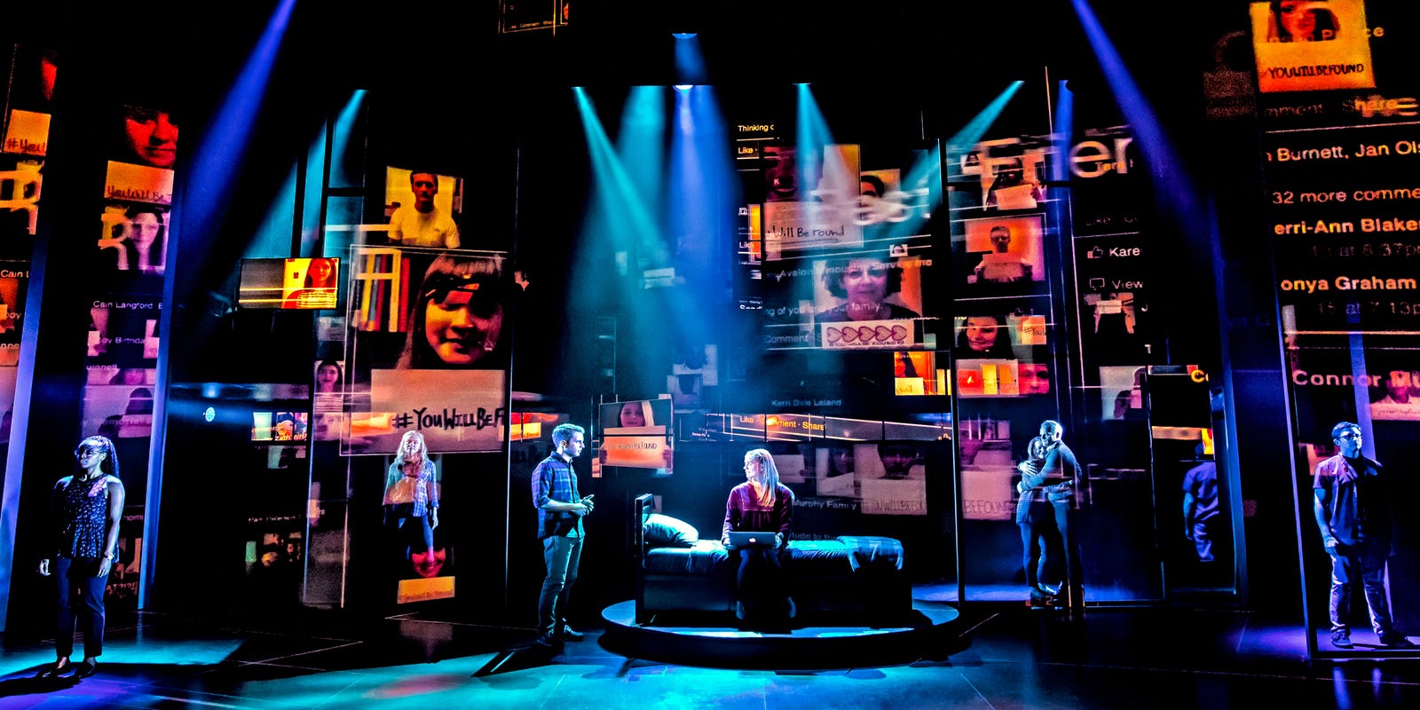 Image result for dear evan hansen lighting design