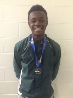 Spackenkill's Kabongo Barry won a NY State track and field title on Saturday.