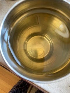 An example of the discolored water coming from the tap at Seeth Ganesan's home on Seaver Farm Lane within the Grafton Water District. District officials indicate they are working to resolve the issue.