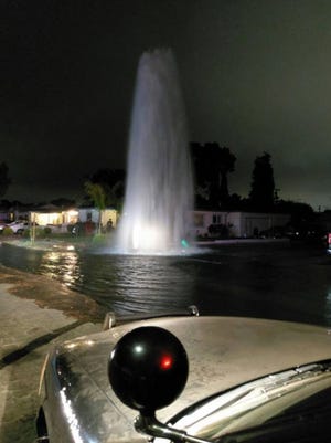 A hit-and-run driver struck a fire hydrant near Tapadero and Chapparel streets.