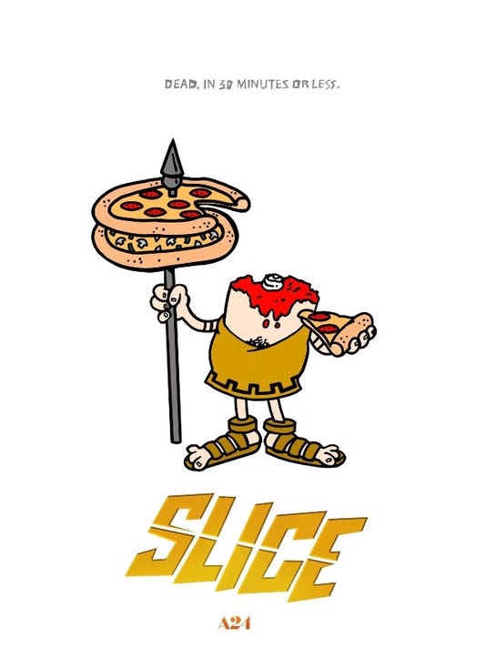 Movie poster features headless Little Caesars mascot