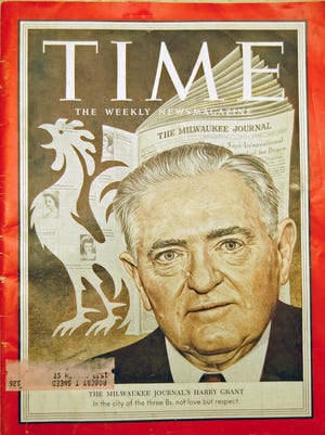 Harry J. Grant, then publisher of the Milwaukee Journal, was featured on the cover of Time magazine on Feb. 1, 1954.