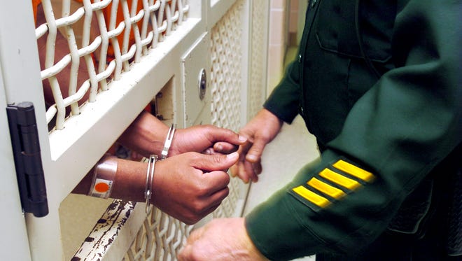 St. Lucie County deputies make sure that all prisoners  are handcuffed and have leg change on their legs so that it is harder to run. In the courtroom they have two deputies at all-time when a prisoner is in the room.They go through drills and have classes on that to do and what not to do. For years St. Lucie County has had safety first and training. A small person is never left with a larger person.