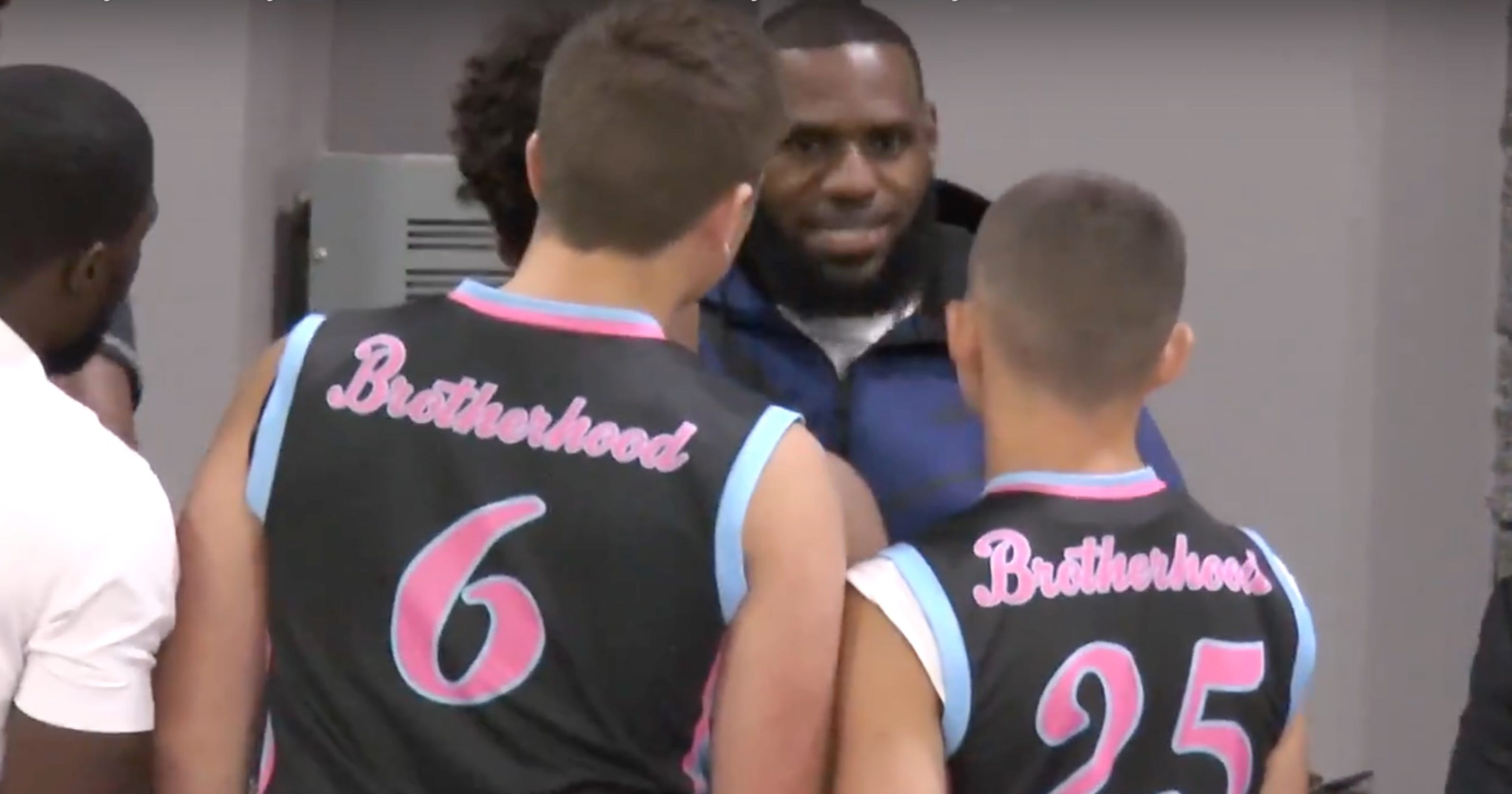 LeBron James helped coach his son's AAU team