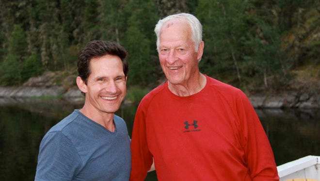 Dr. Murray Howe with his father Gordie Howe. From the book,  "Nine Lessons I've Learned from my Father" by Dr. Murray Howe.