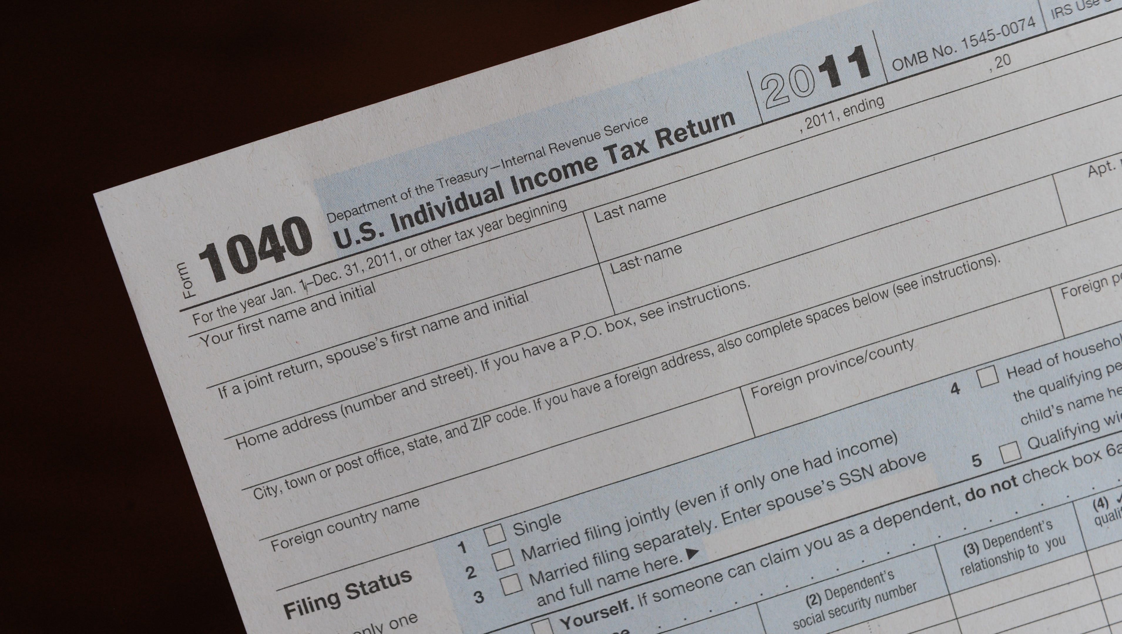 A federal tax form.