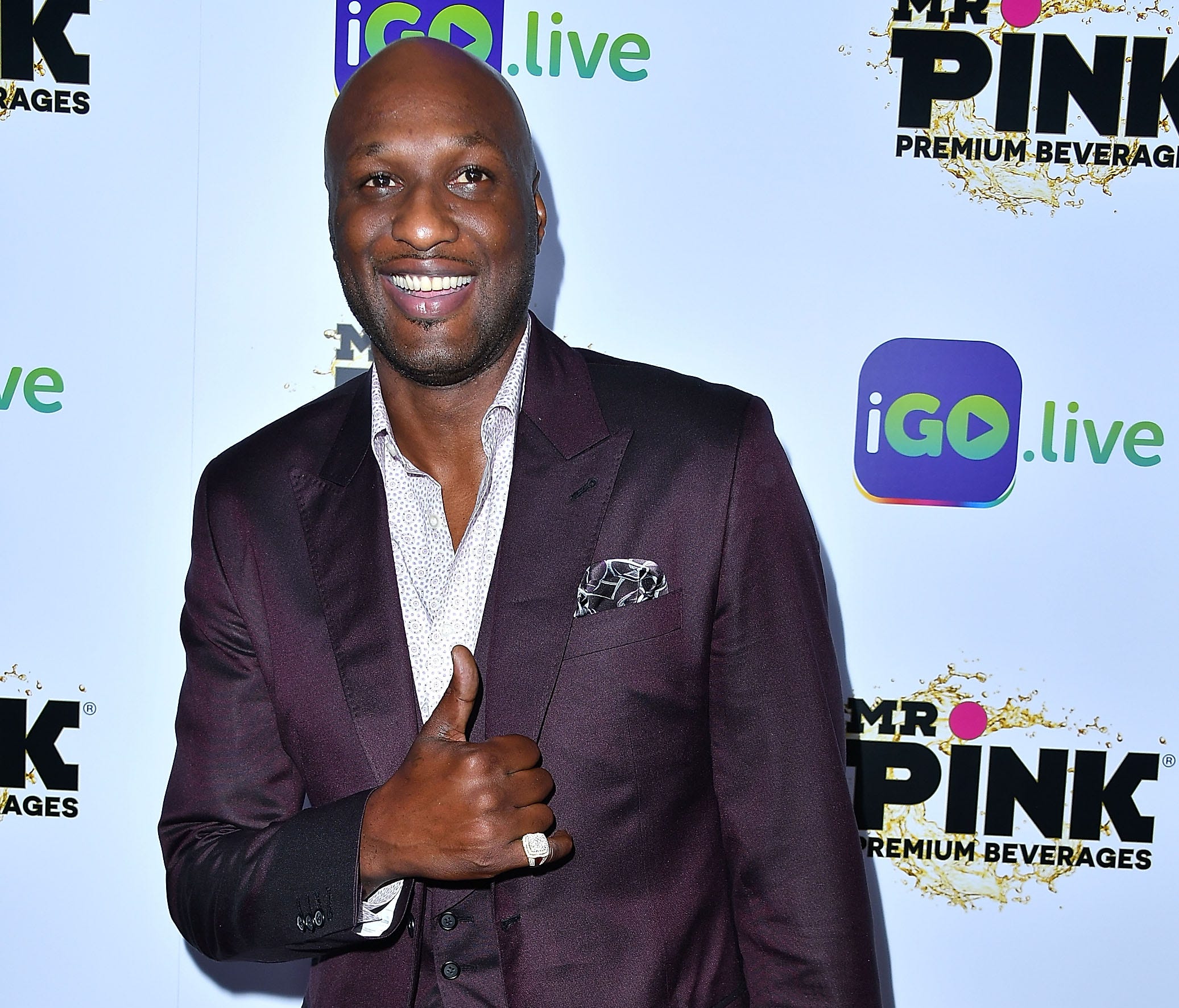 Lamar Odom checked out an event in Beverly Hills, California.
