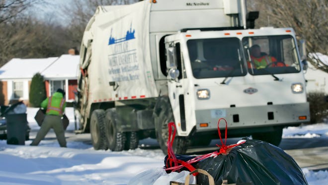 Trash pickup will be delayed for some of the holidays.