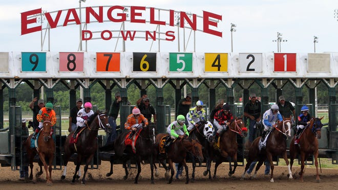 A gas leak at Evangeline Downs has caused an evacuation.