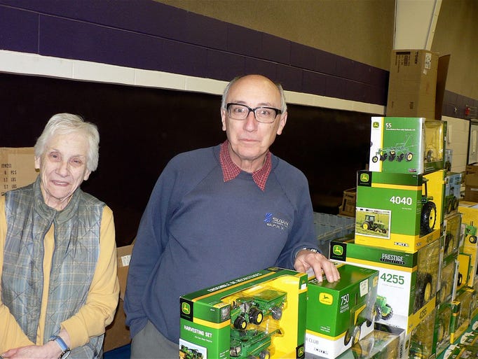 Mark Vornholt assisted by his mother Marion made the