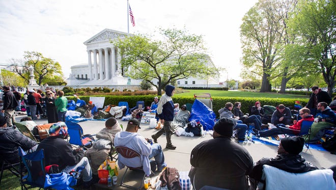 People Line Up Outside The Supreme Court On April 27 2015 A Full Day 
