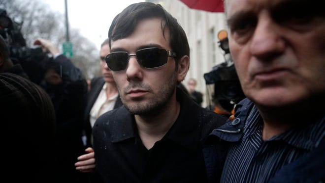 File photo taken in Dec. 2015 shows former Turing Pharmaceuticals CEO Martin Shkreli leaving federal court in Brooklyn, N.Y. after being arraigned on securities fraud charges.