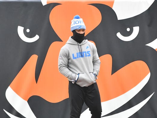 Glover Quin arrives at Paul Brown Stadium early Sunday
