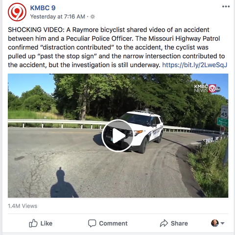 A video posted on Facebook by KMBC 9 has been...