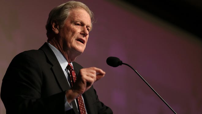FSU President John Thrasher gives his annual State of the University address at the Augustus Turnbull Center on Wednesday.