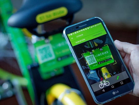 LimeBike, a docketless bike-sharing program, launched in Scottsdale Nov. 14. Users can locate bikes near them and pay by downloading the LimeBike app.