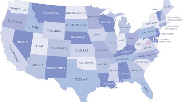 Map of the United States