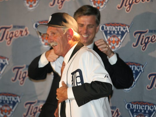 The Detroit Tigers Dave Dombrowski puts the new Tiger