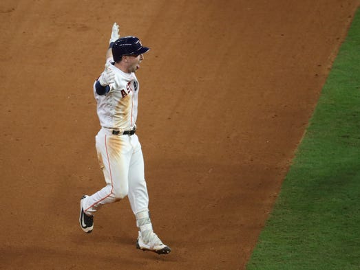 Game 5 at Minute Maid Park: Houston Astros third baseman