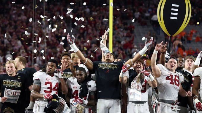 Alabama Outlasts Clemson In National Championship Shootout