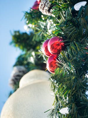 Christmas decorations along Palafox Street in Pensacola.
