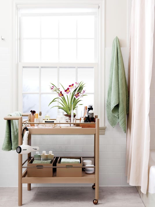 Martha Stewart Hillside 42 In Sharkey Gray Vanity In The Bathroom
