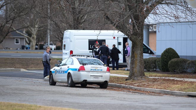 Salisbury police investigate an armored truck robbery that  happened in the 1100 block of Mt. Hermon Road on Monday, Jan. 22, 2018.