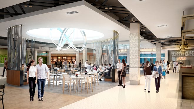 Rendering of the fourth floor food hall