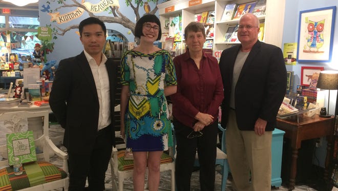 From left, Alfred Davis-Shih, Hannah Beth Ragland, Pat Spears, and Tip Tomberlin participated in a panel at Midtown Reader's Read to Lead - Pride event Wednesday evening.