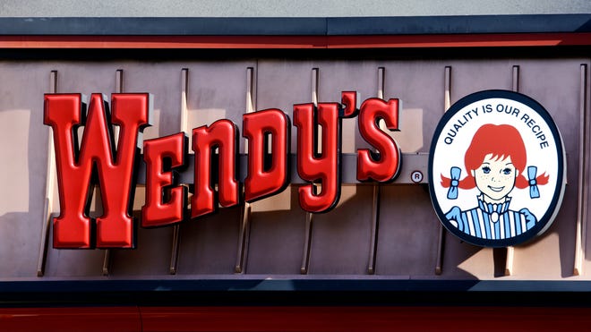A Wendy's sign at a restaurant in Culver City, Calif.